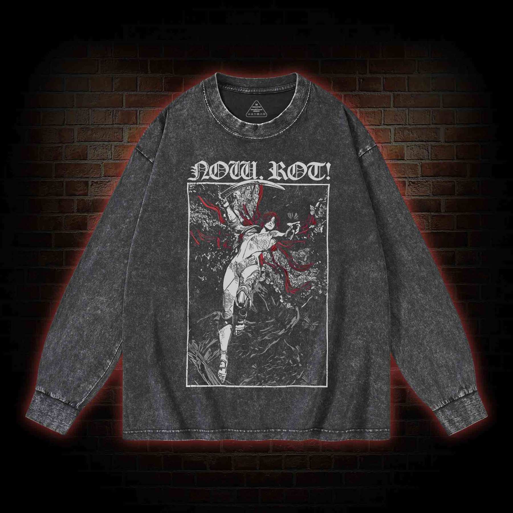 Now Rot Washed Long-Sleeve T-shirt