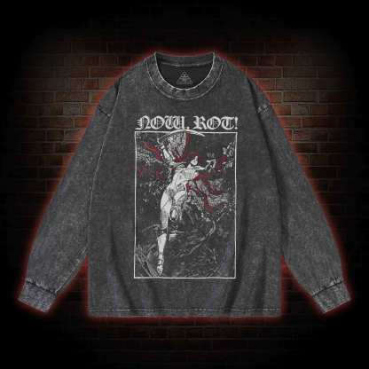 Now Rot Washed Long-Sleeve T-shirt