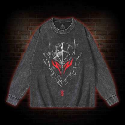 Berserker Mask Washed Long-Sleeve T-shirt