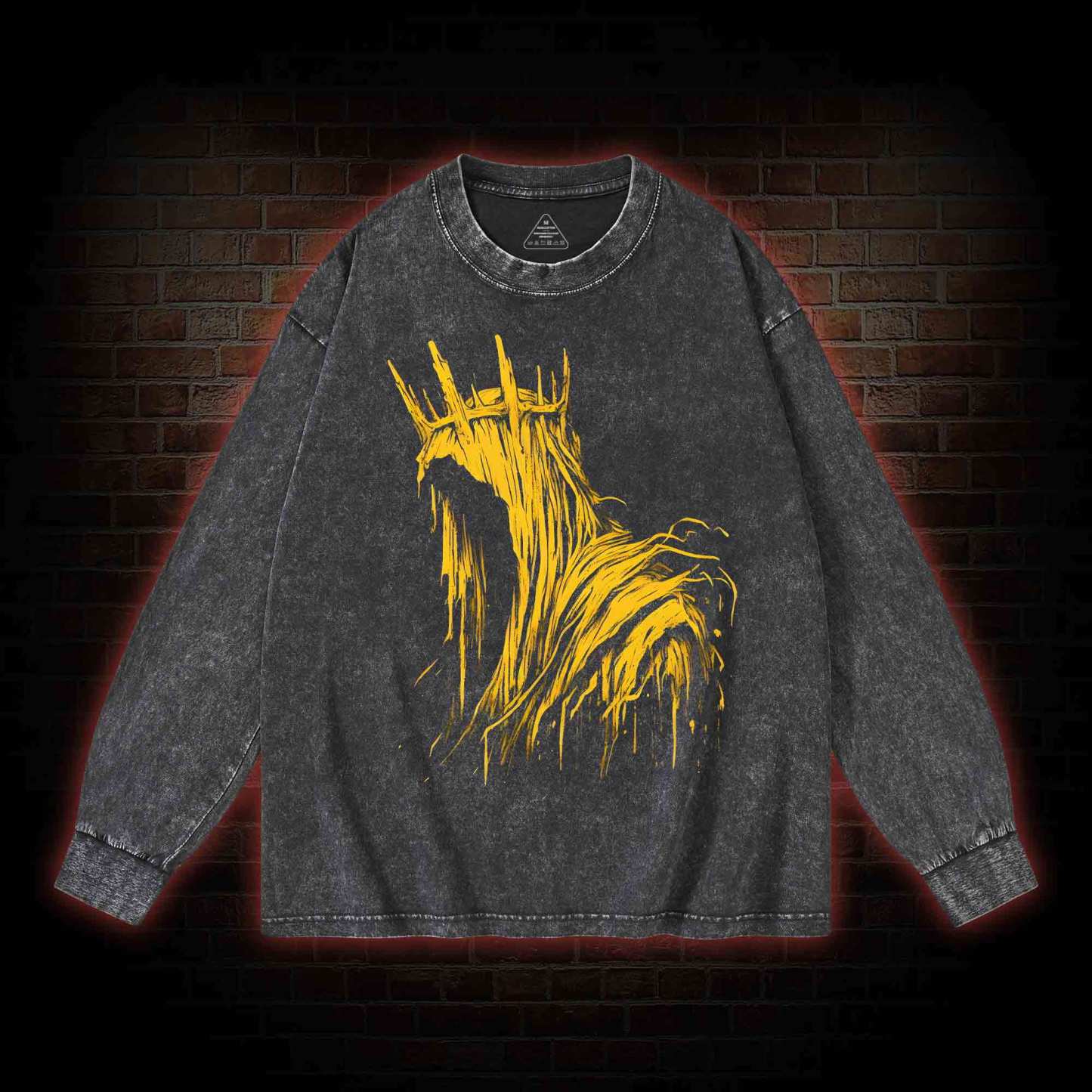 The King in Yellow Cthulhu Washed Long-Sleeve T-shirt