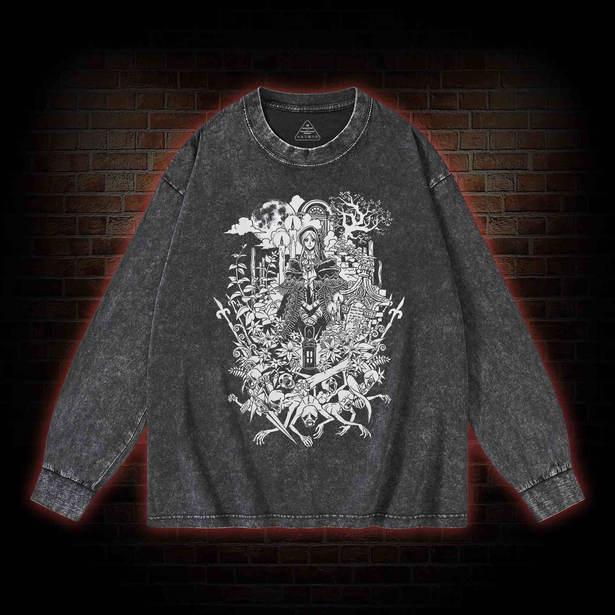 Hello Good Hunter Washed Long-Sleeve T-shirt