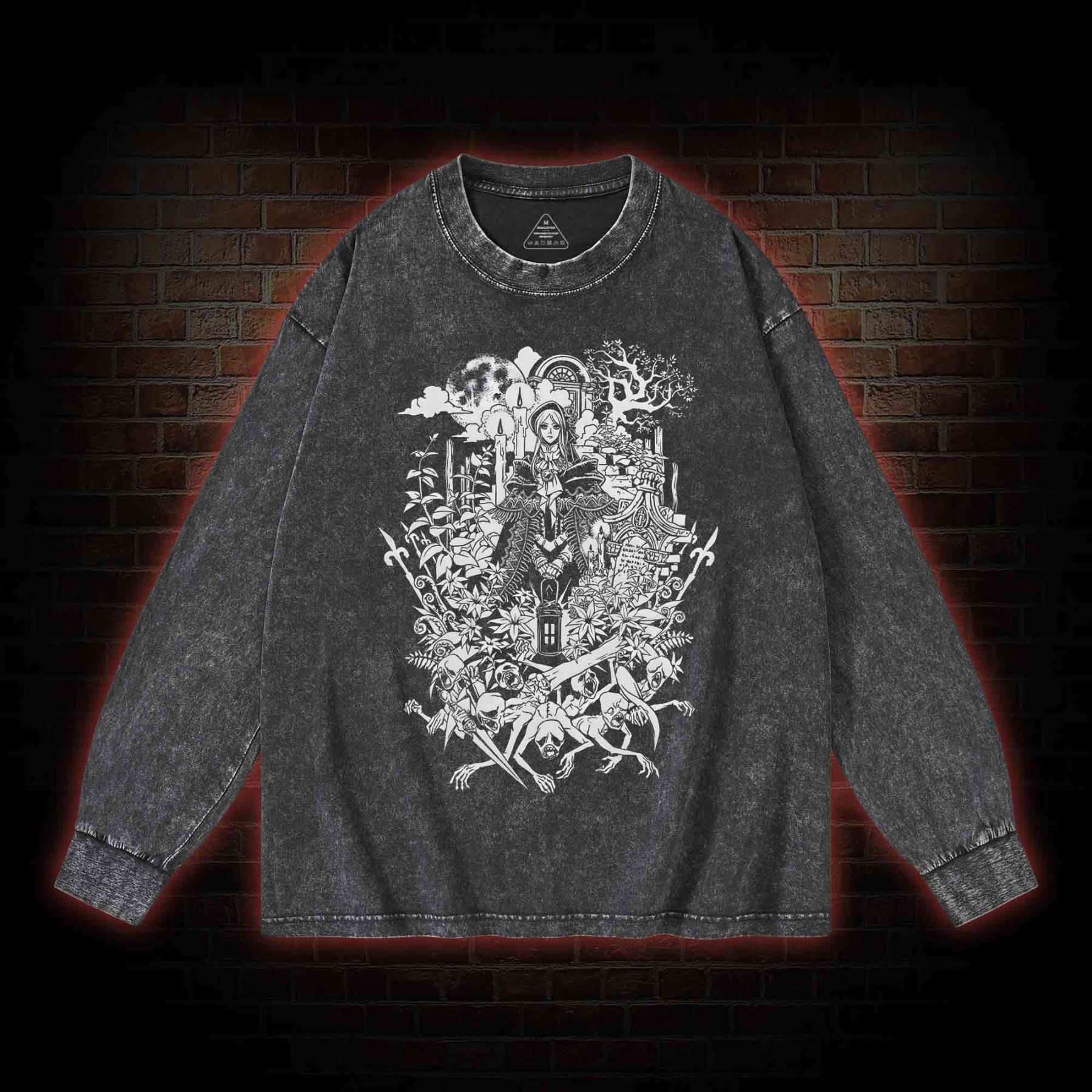 Hello Good Hunter Washed Long-Sleeve T-shirt