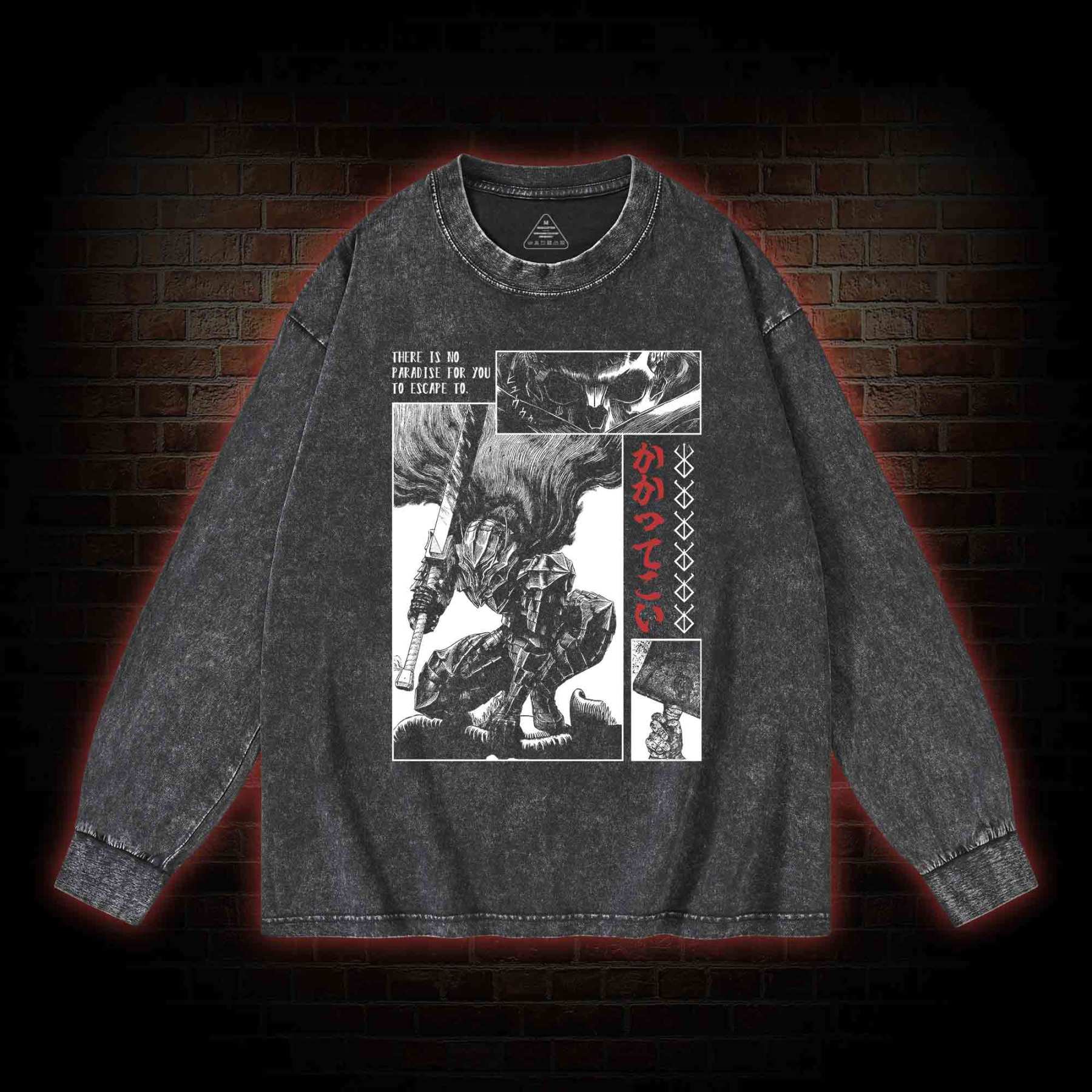 Berserk Guts Washed Long-Sleeve T-shirt