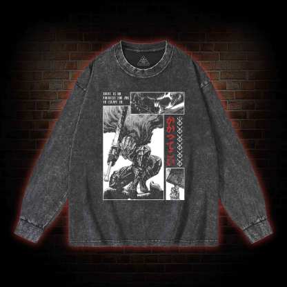 Berserk Guts Washed Long-Sleeve T-shirt