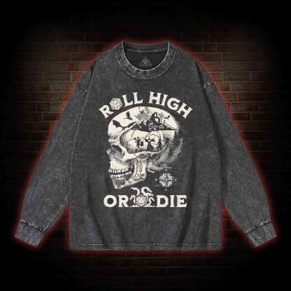 Roll High Or Die Washed Long-Sleeve T-shirt