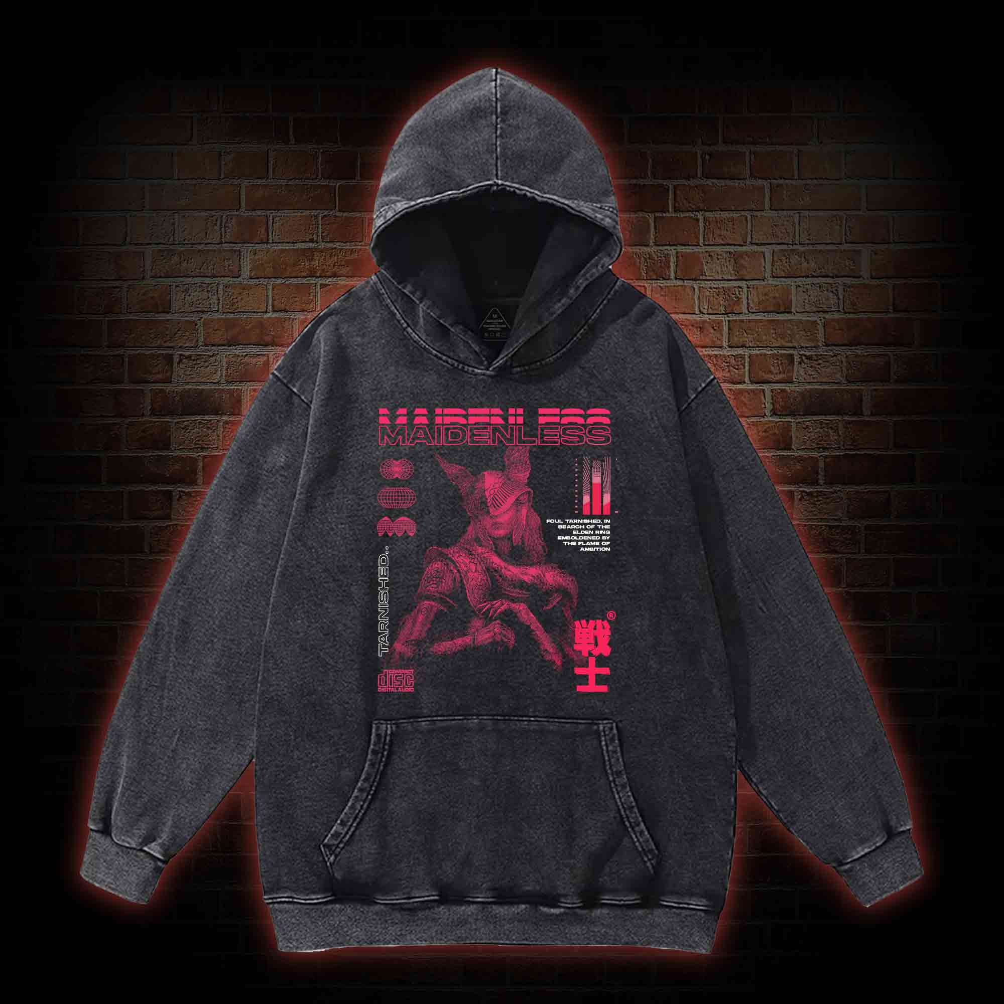 Maidenless Warrior Washed Hoodie