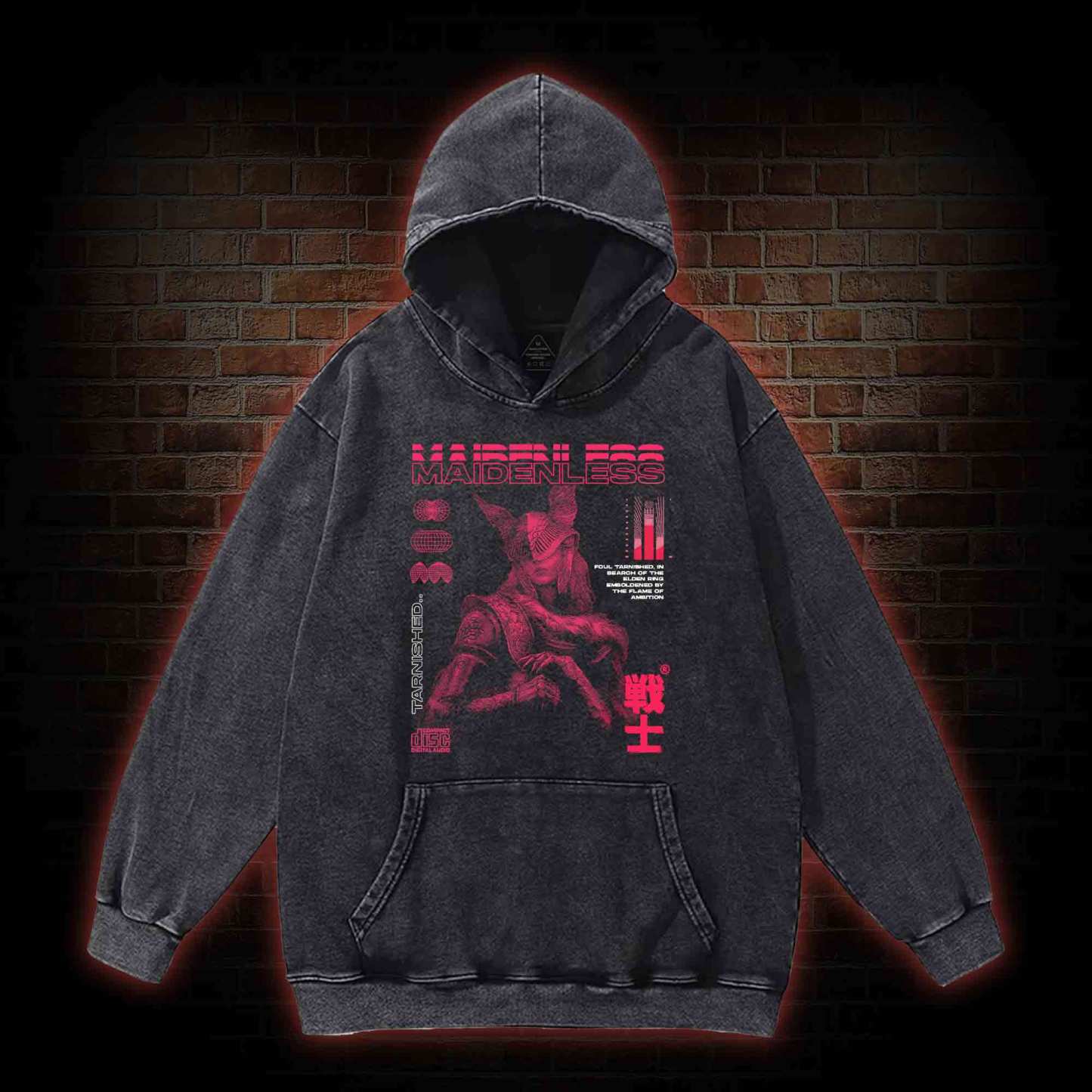 Maidenless Warrior Washed Hoodie
