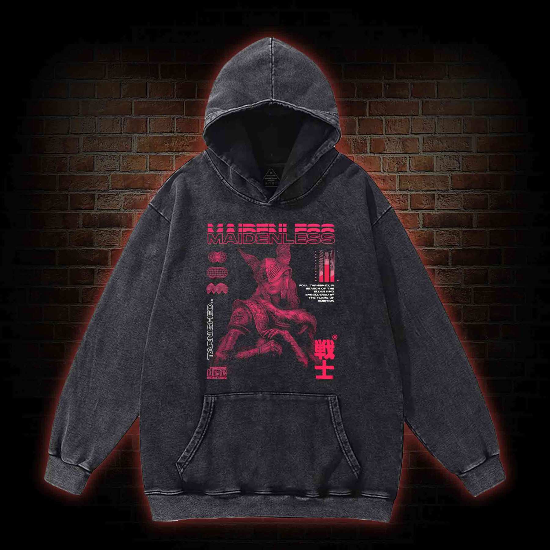 Maidenless Warrior Washed Hoodie