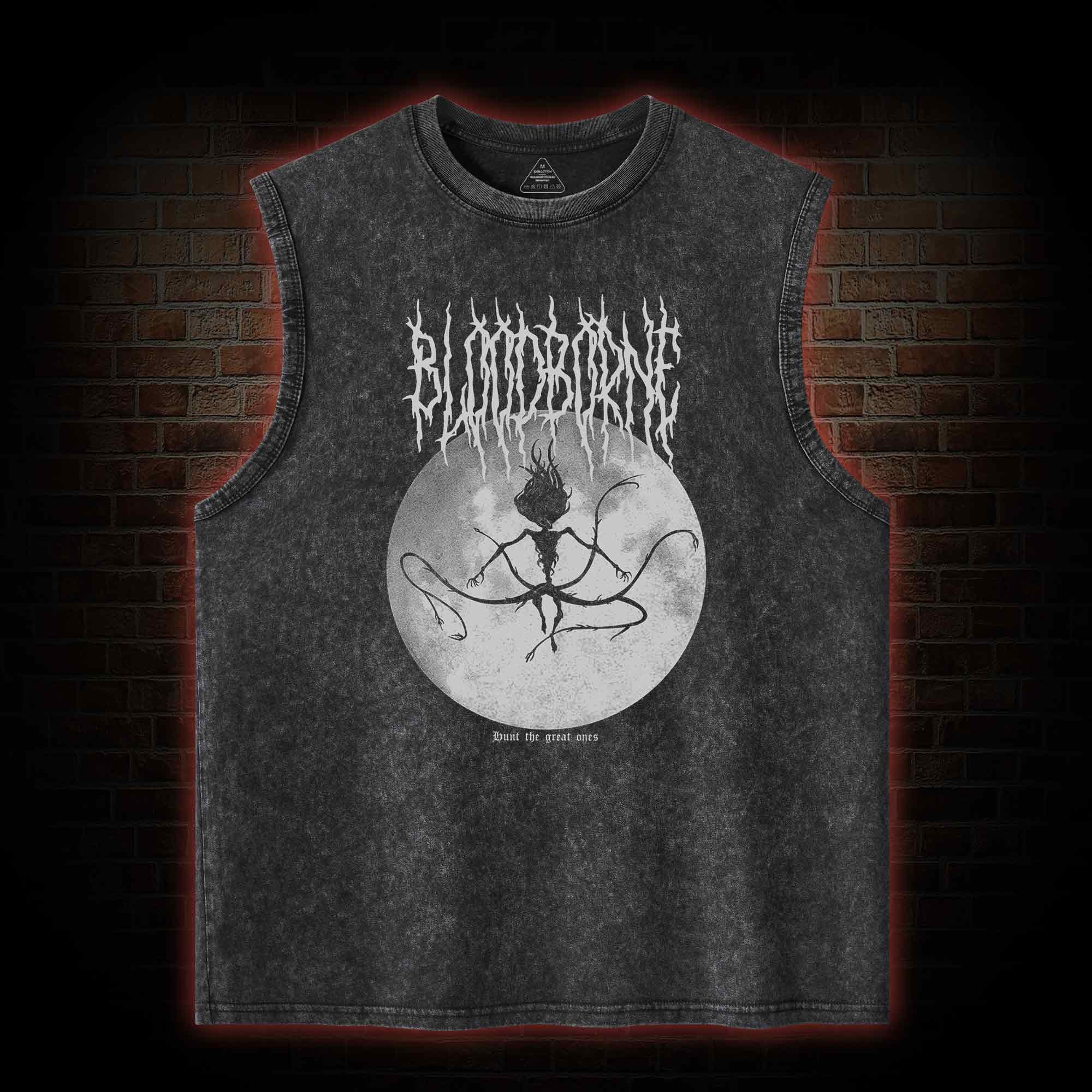 Hunt The Great Ones Back Print Washed Tank Top