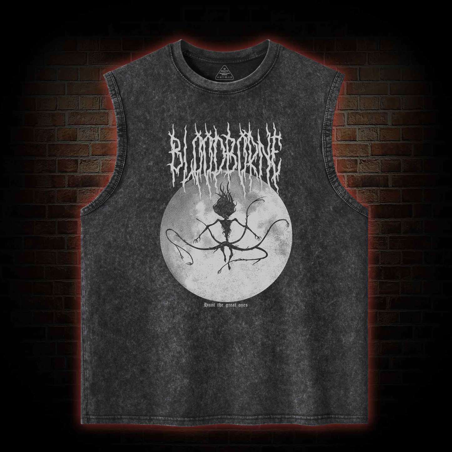 Hunt The Great Ones Back Print Washed Tank Top