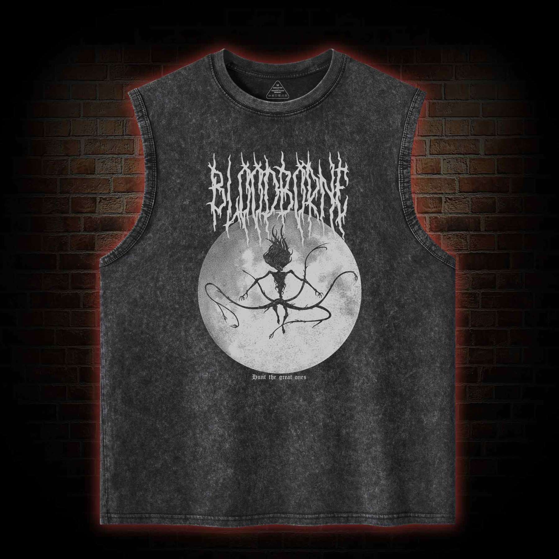 Hunt The Great Ones Back Print Washed Tank Top