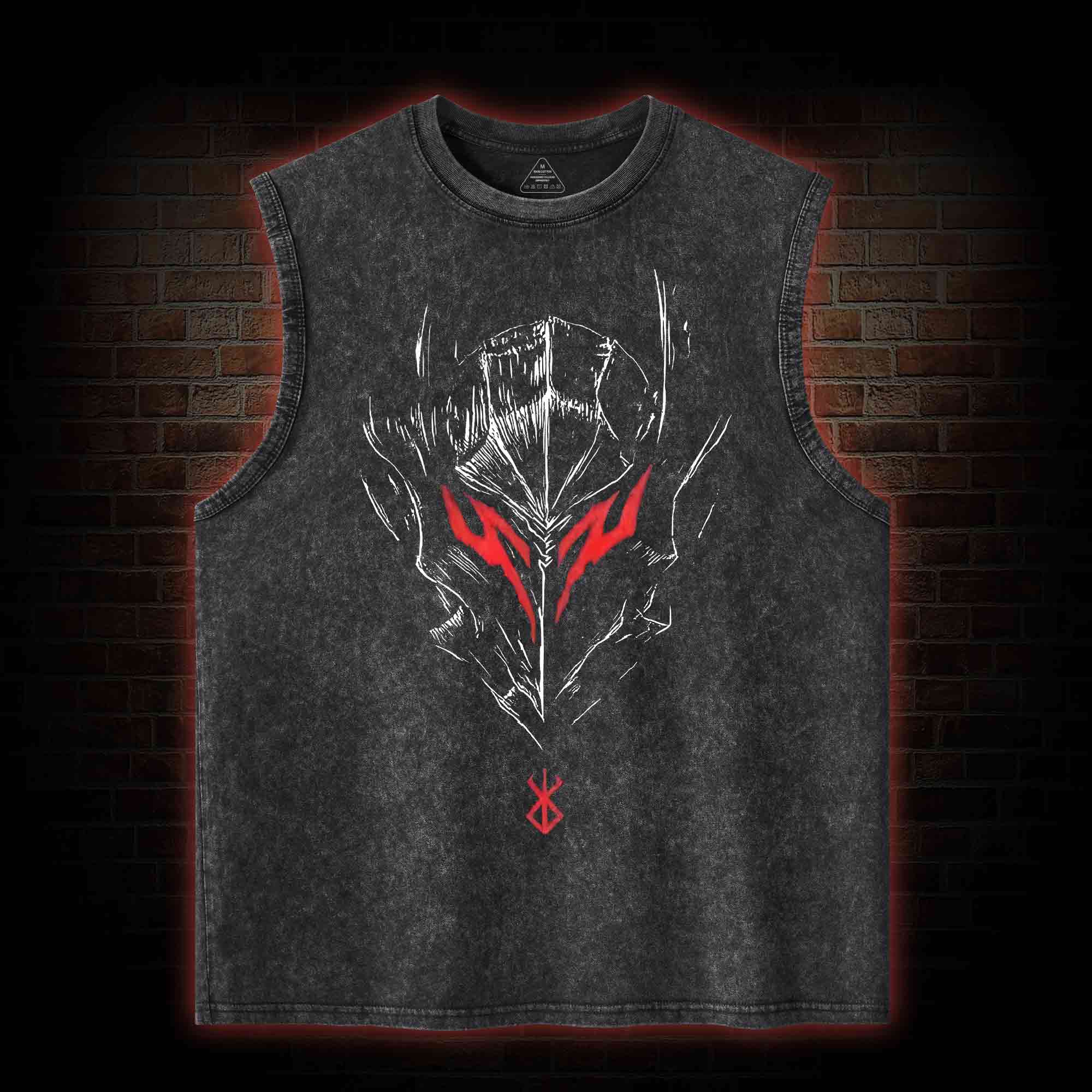 Berserker Mask Washed Tank Top