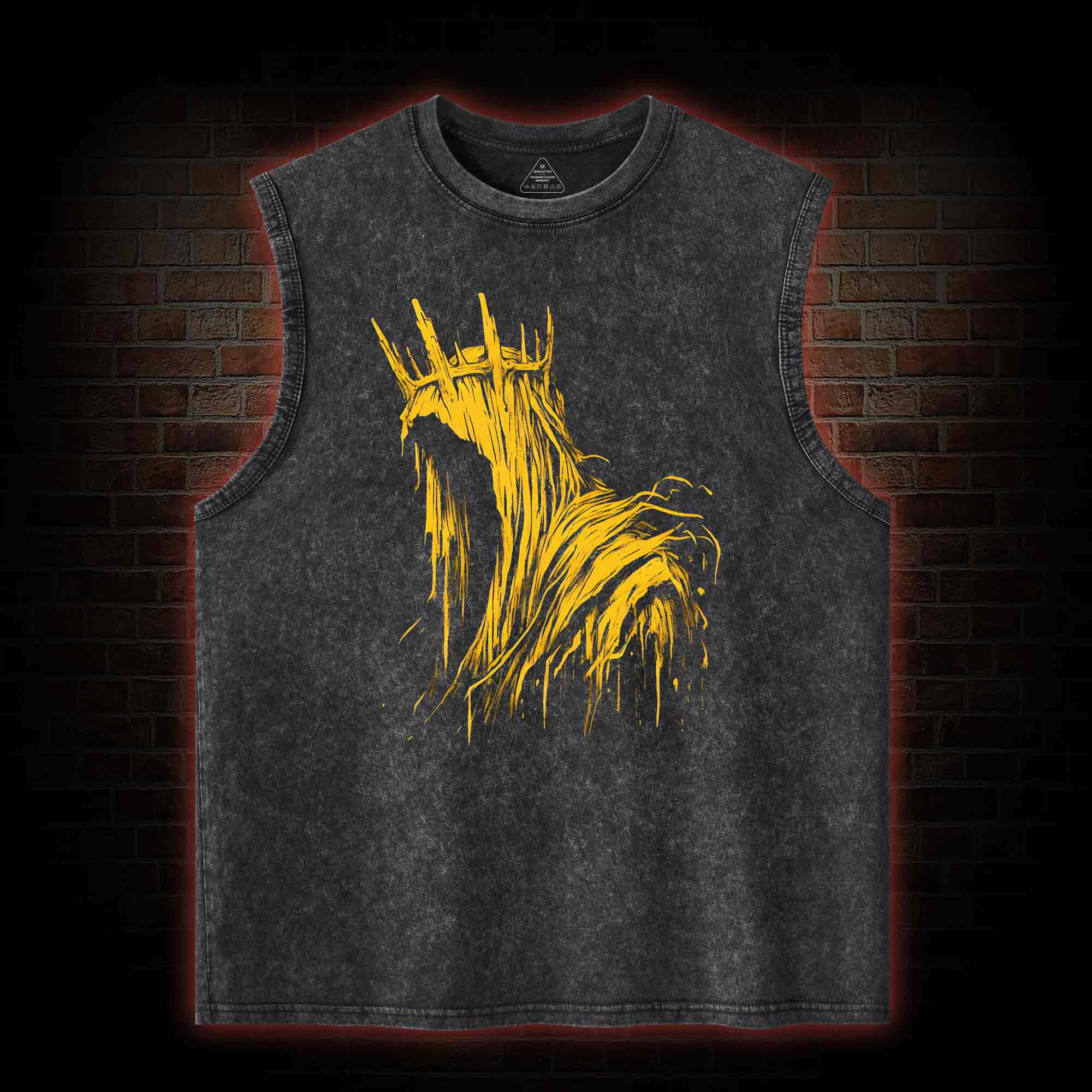The King in Yellow Cthulhu Washed Tank Top