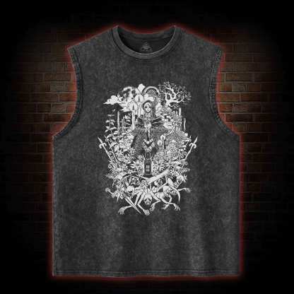 Hello Good Hunter Washed Tank Top