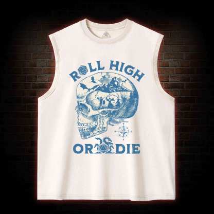 Roll High Or Die Washed Tank Top