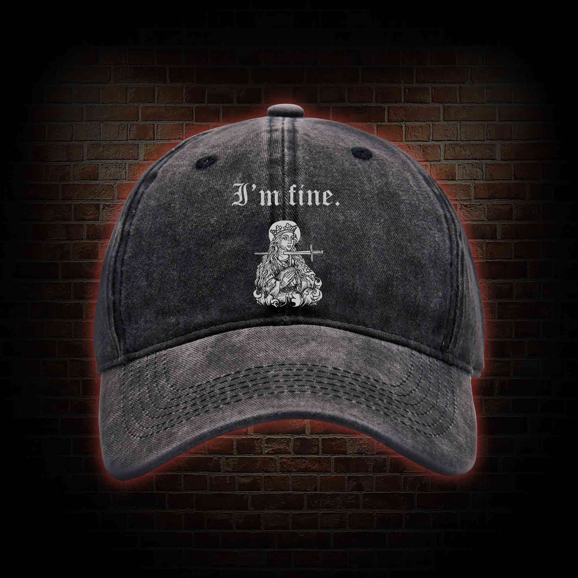 I'm Fine Washed Vintage Baseball Cap