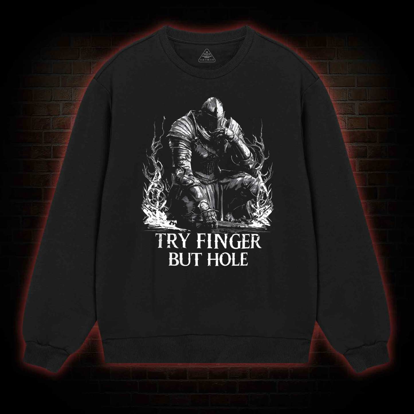Try Finger but Hole Sweatshirt