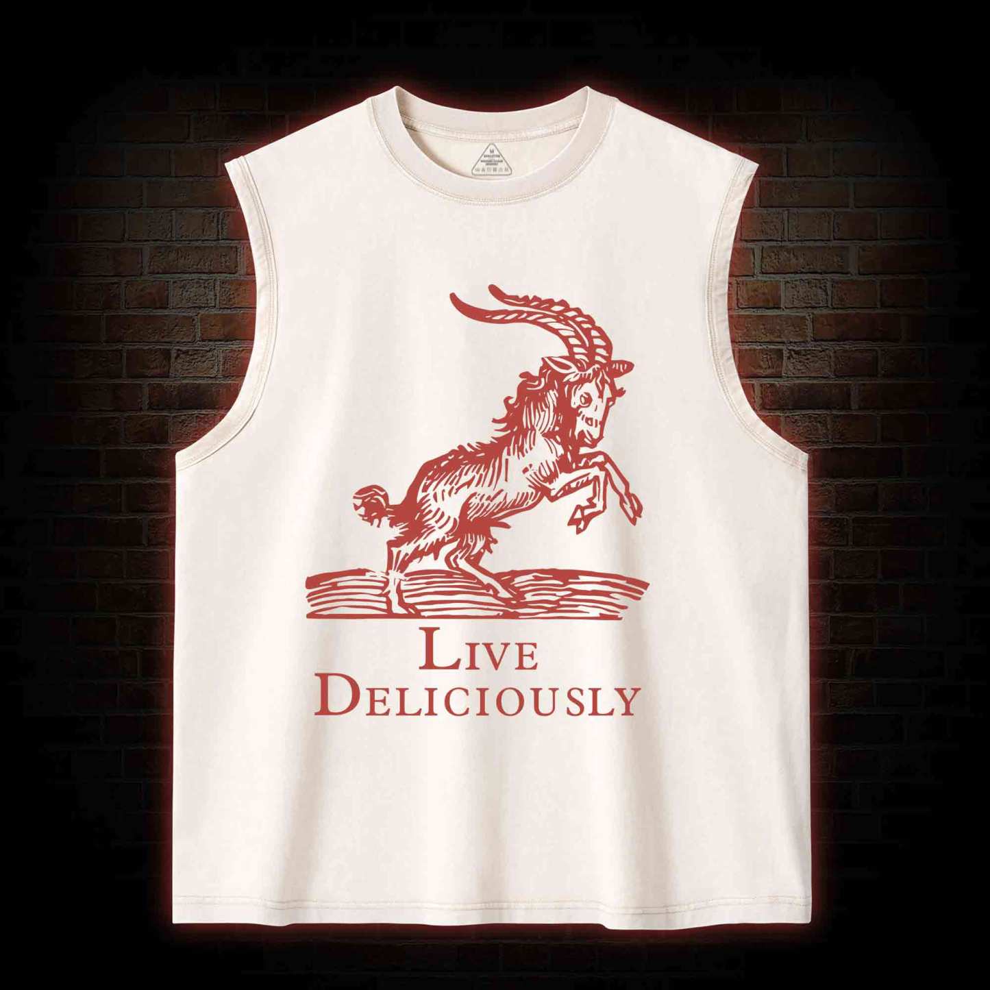Live Deliciously Washed Tank Top