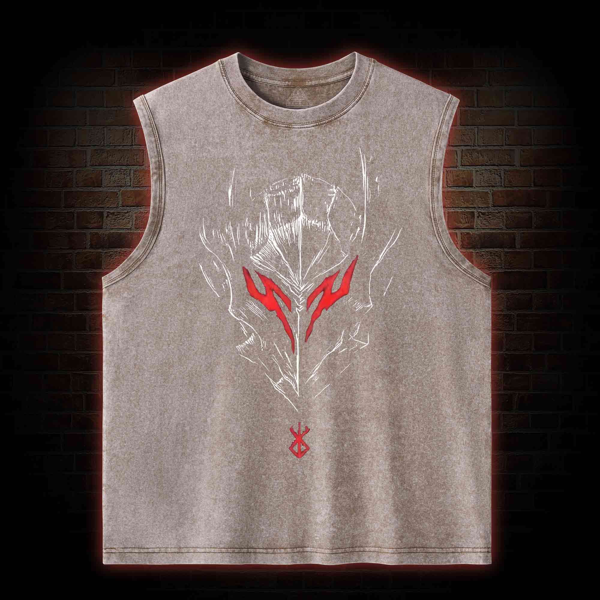 Berserker Mask Washed Tank Top