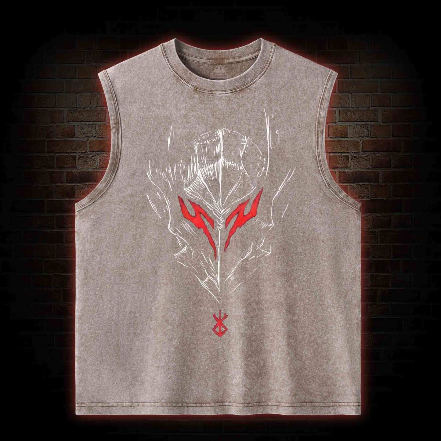 Berserker Mask Washed Tank Top