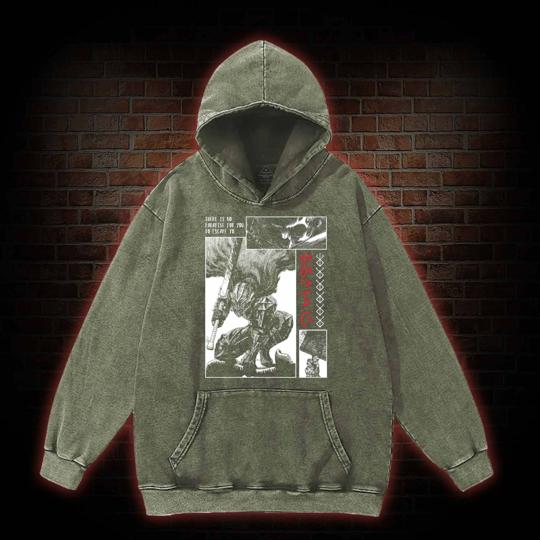 Berserk Guts Washed Hoodie
