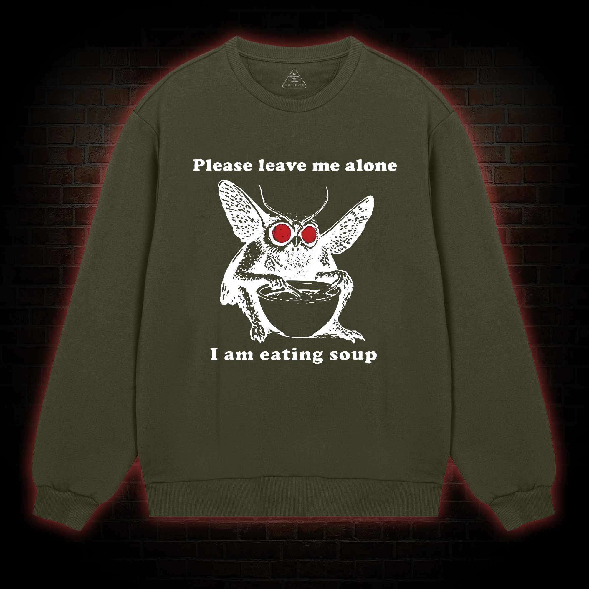 Mothman Eating Soup Sweatshirt