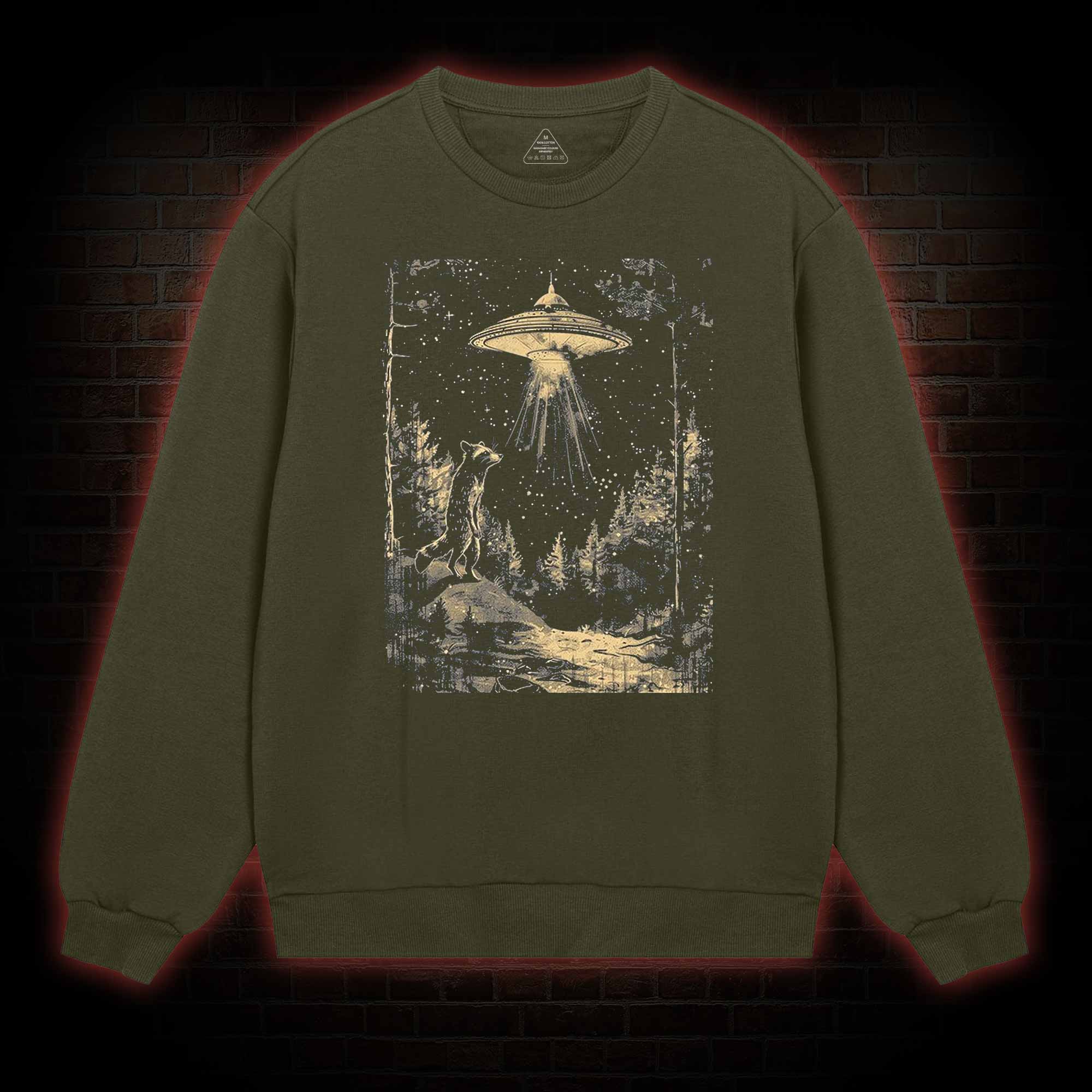  UFO and Raccoons Sweatshirt