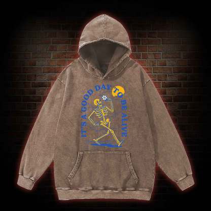 It's A Good Day To Be Alive Washed Hoodie