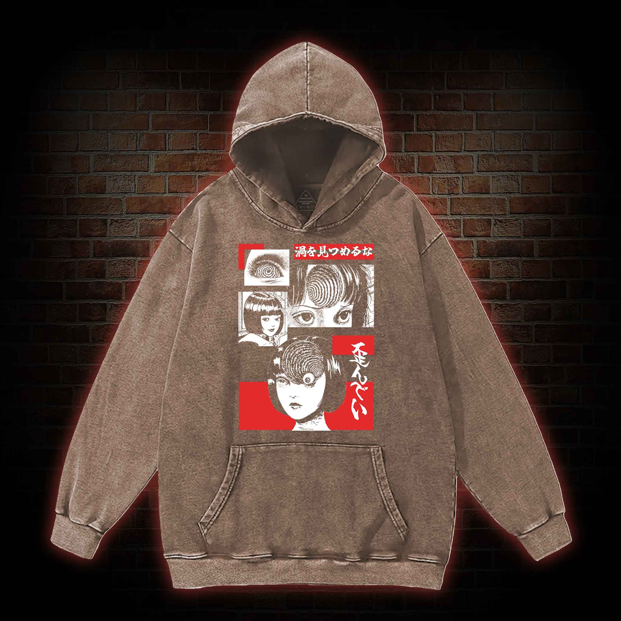 Horror Spiral Washed Hoodie