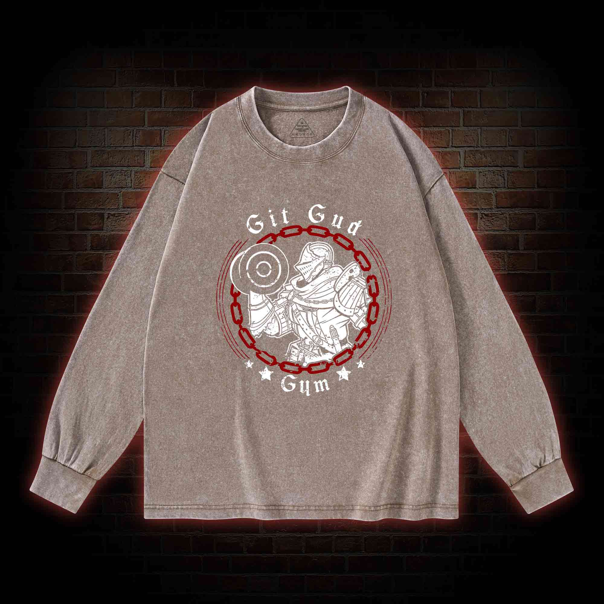 Git Gud Gym Washed Long-Sleeve T-shirt