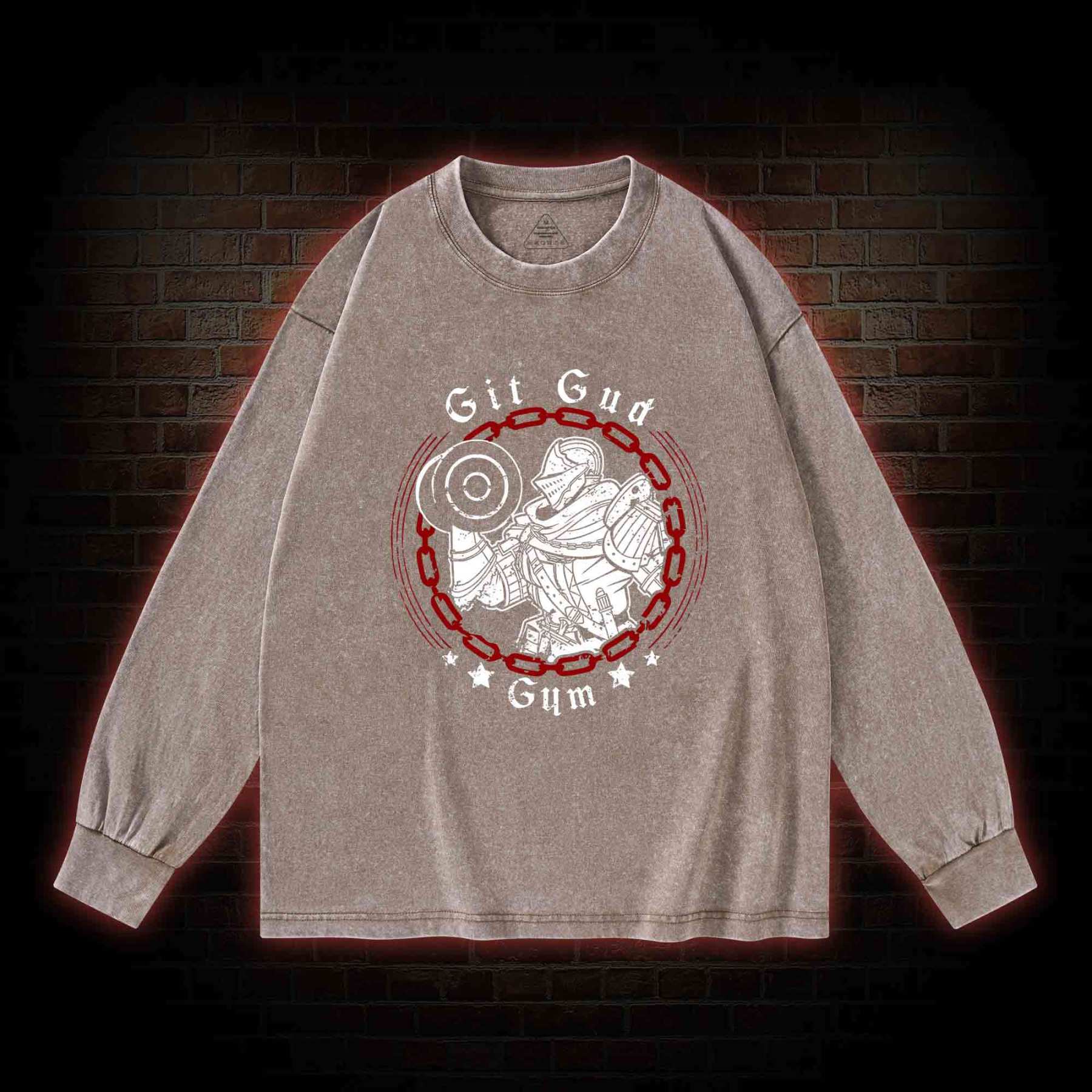 Git Gud Gym Washed Long-Sleeve T-shirt