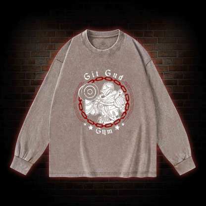 Git Gud Gym Washed Long-Sleeve T-shirt