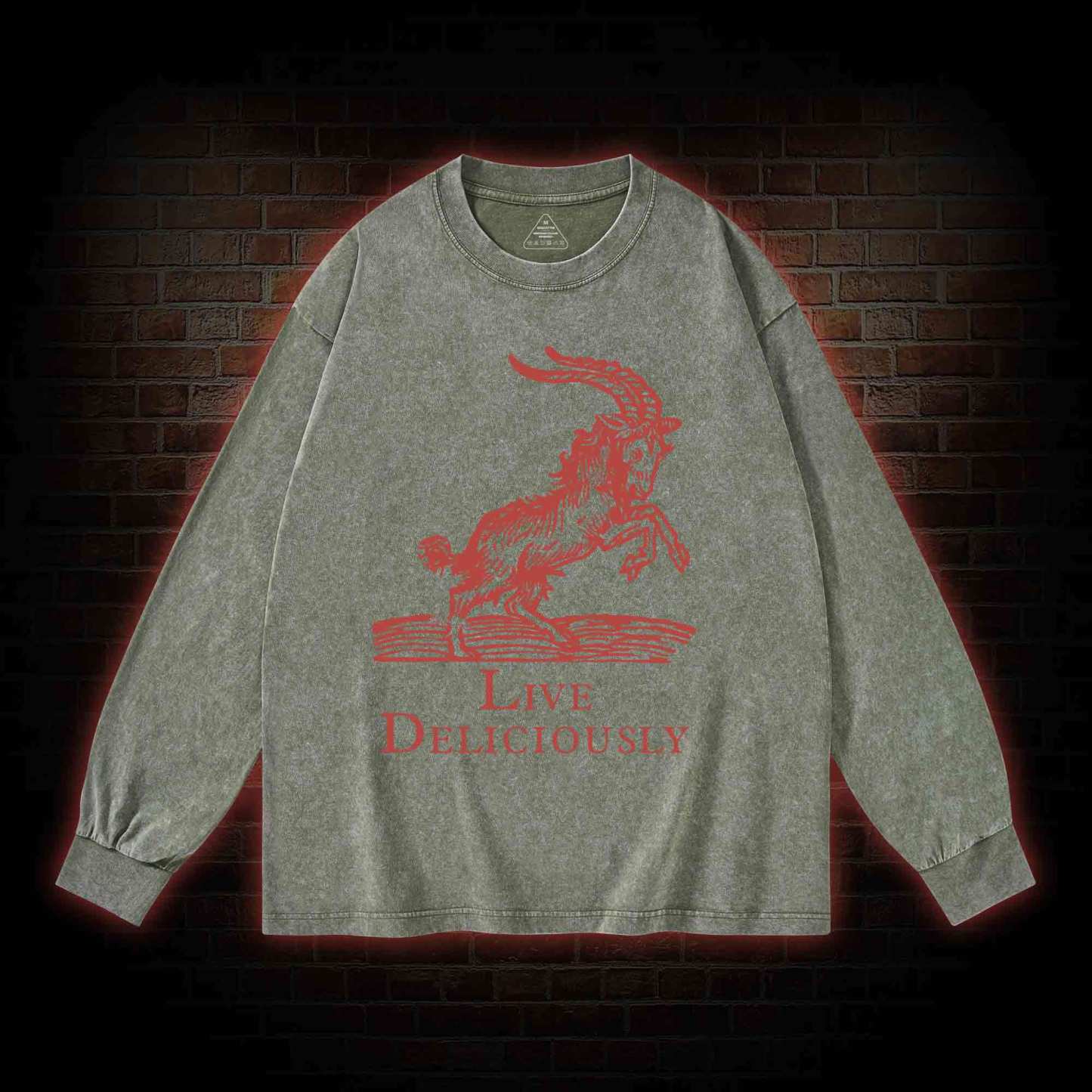 Live Deliciously Washed Long-Sleeve T-shirt