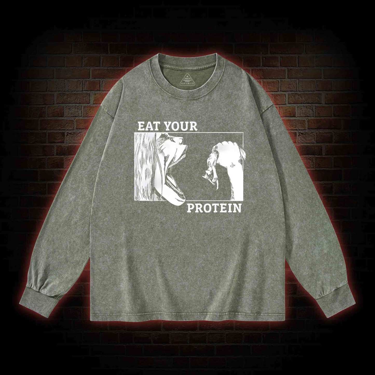 Eat Your Protein Washed Long-Sleeve T-shirt