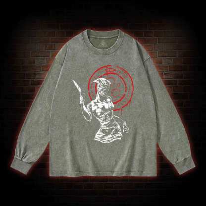 Hell-o Nurse! Washed Long-Sleeve T-shirt