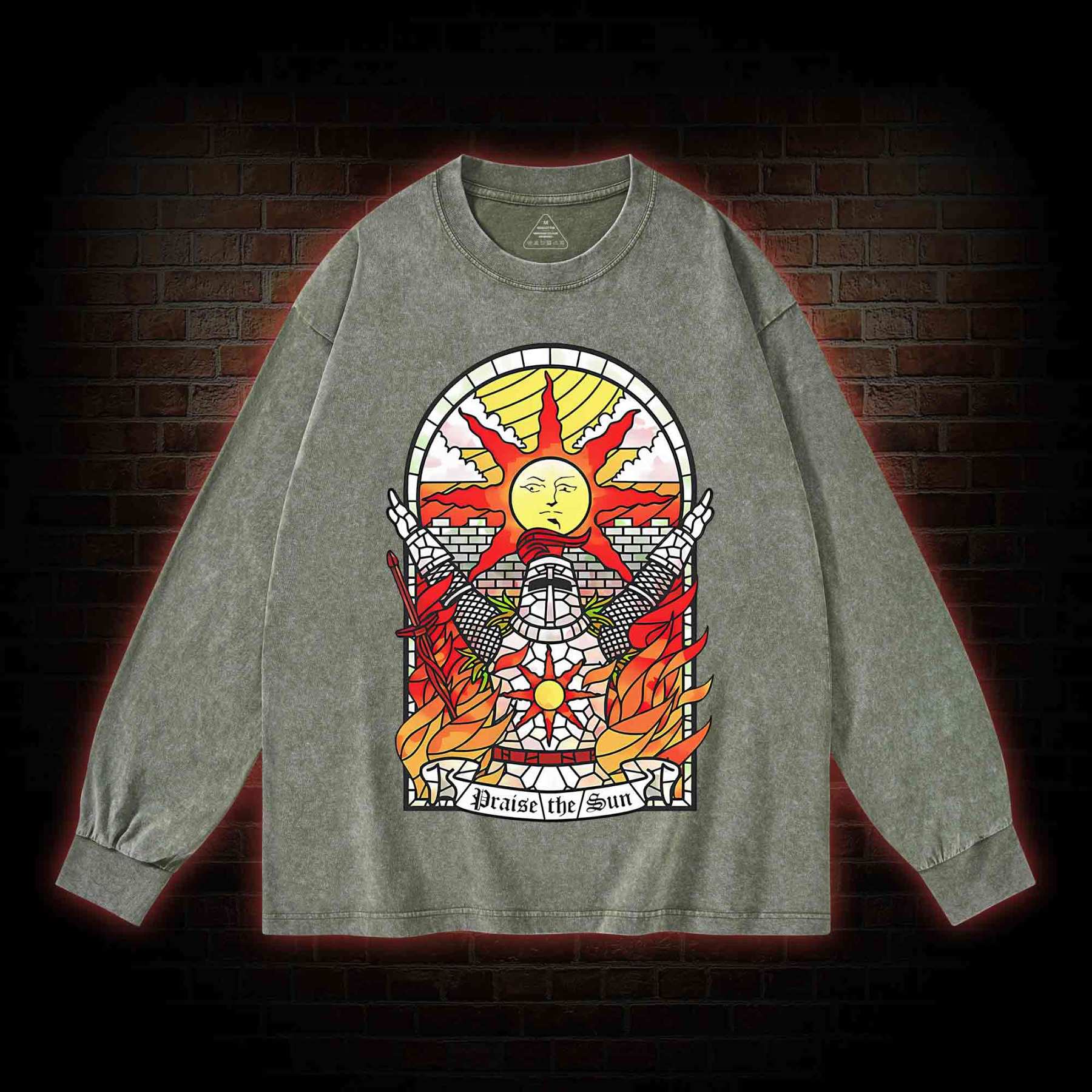 Praise the Sun Washed Long-Sleeve T-shirt