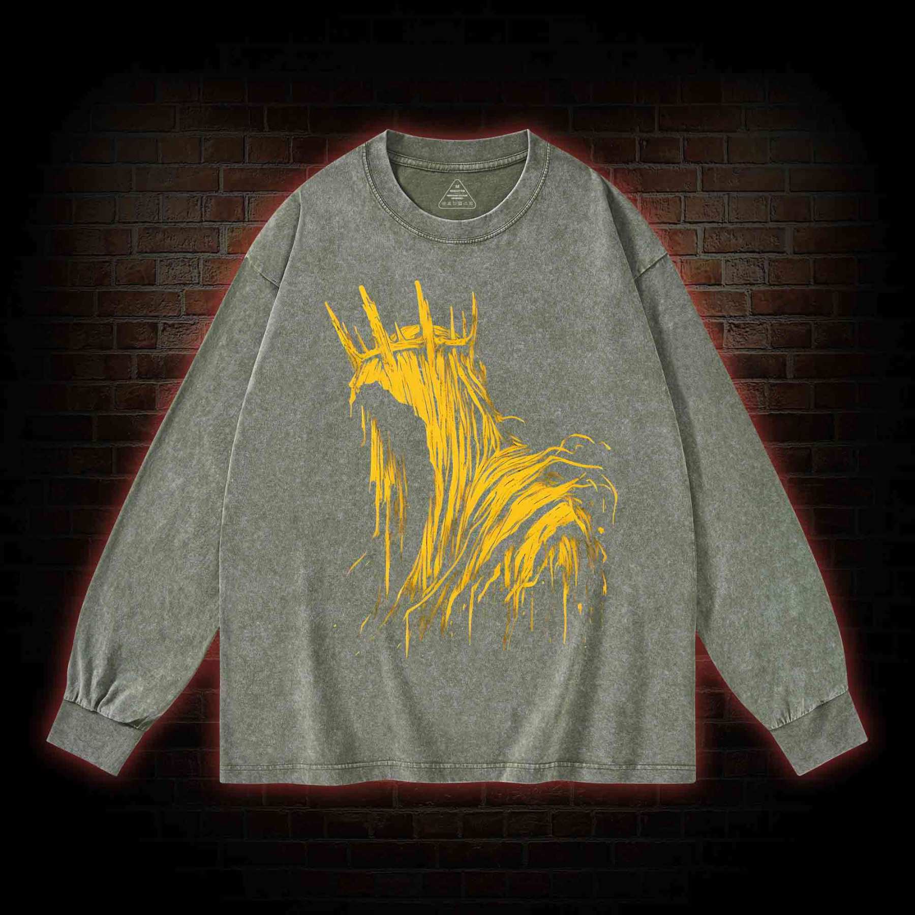 The King in Yellow Cthulhu Washed Long-Sleeve T-shirt