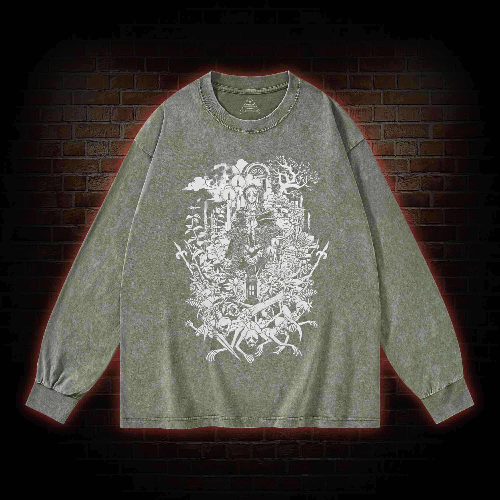 Hello Good Hunter Washed Long-Sleeve T-shirt