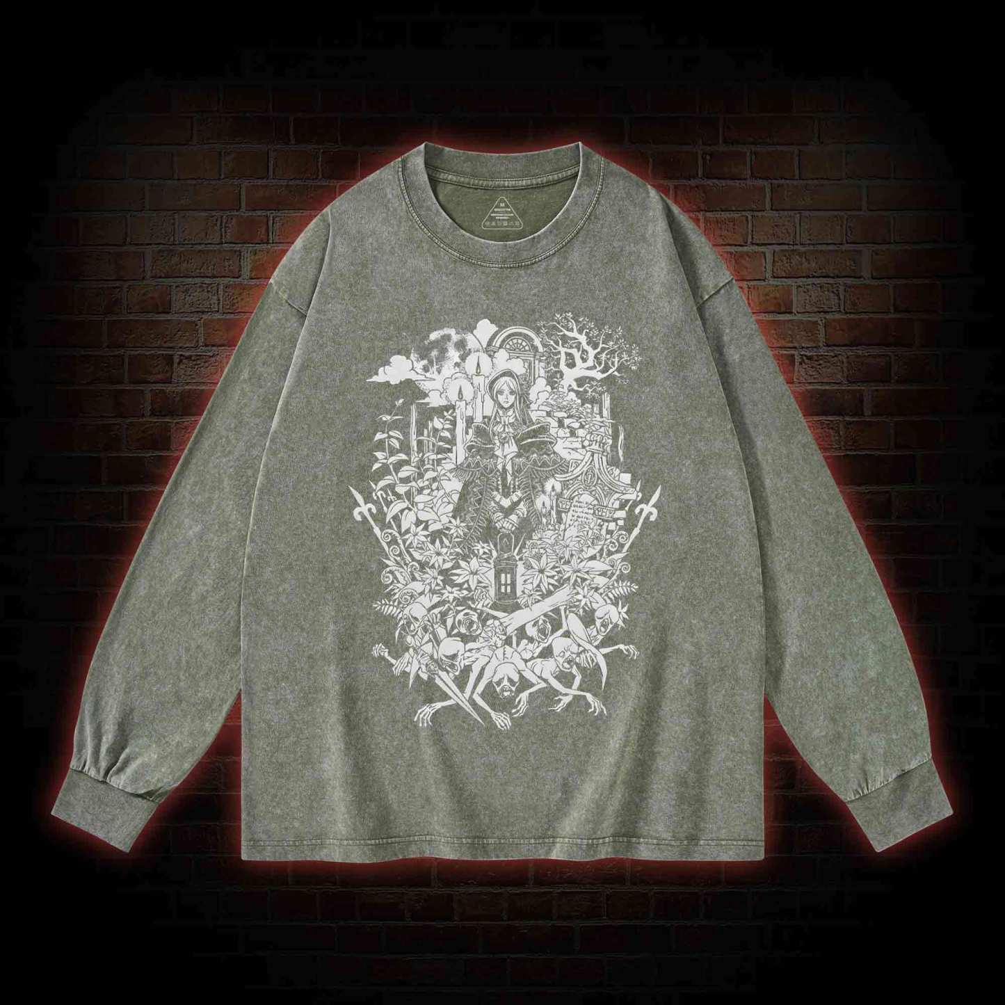 Hello Good Hunter Washed Long-Sleeve T-shirt