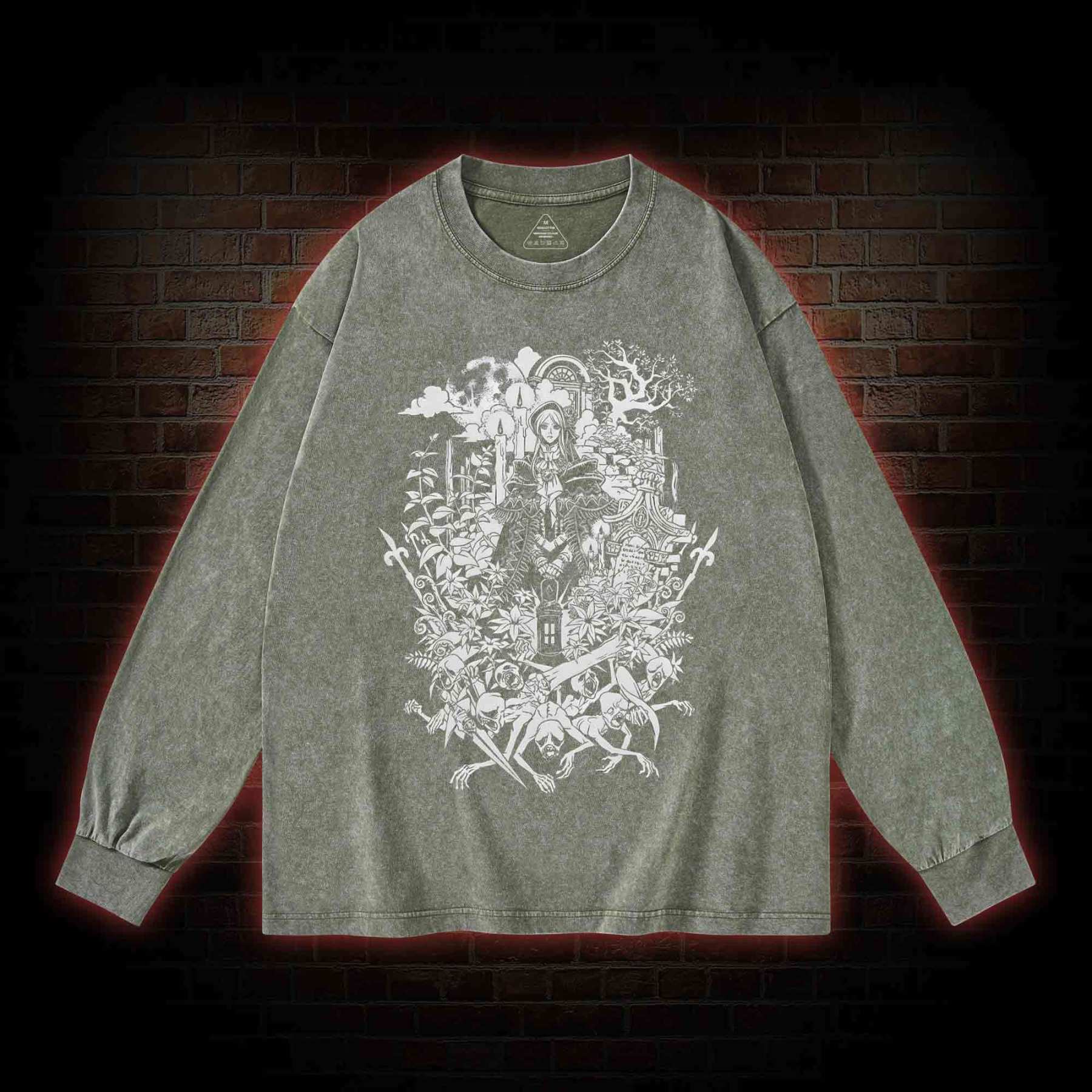 Hello Good Hunter Washed Long-Sleeve T-shirt