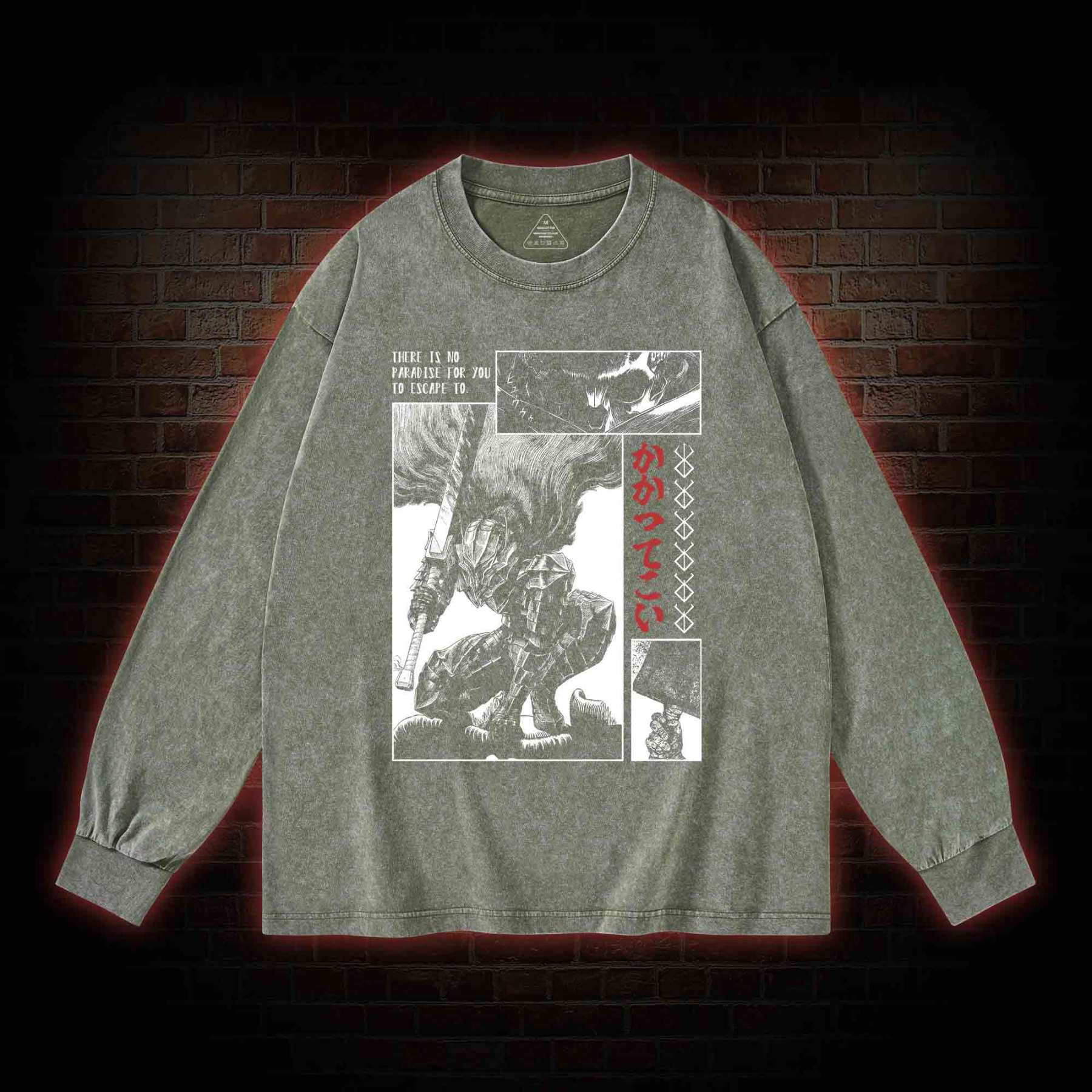 Berserk Guts Washed Long-Sleeve T-shirt