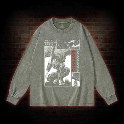 Berserk Guts Washed Long-Sleeve T-shirt