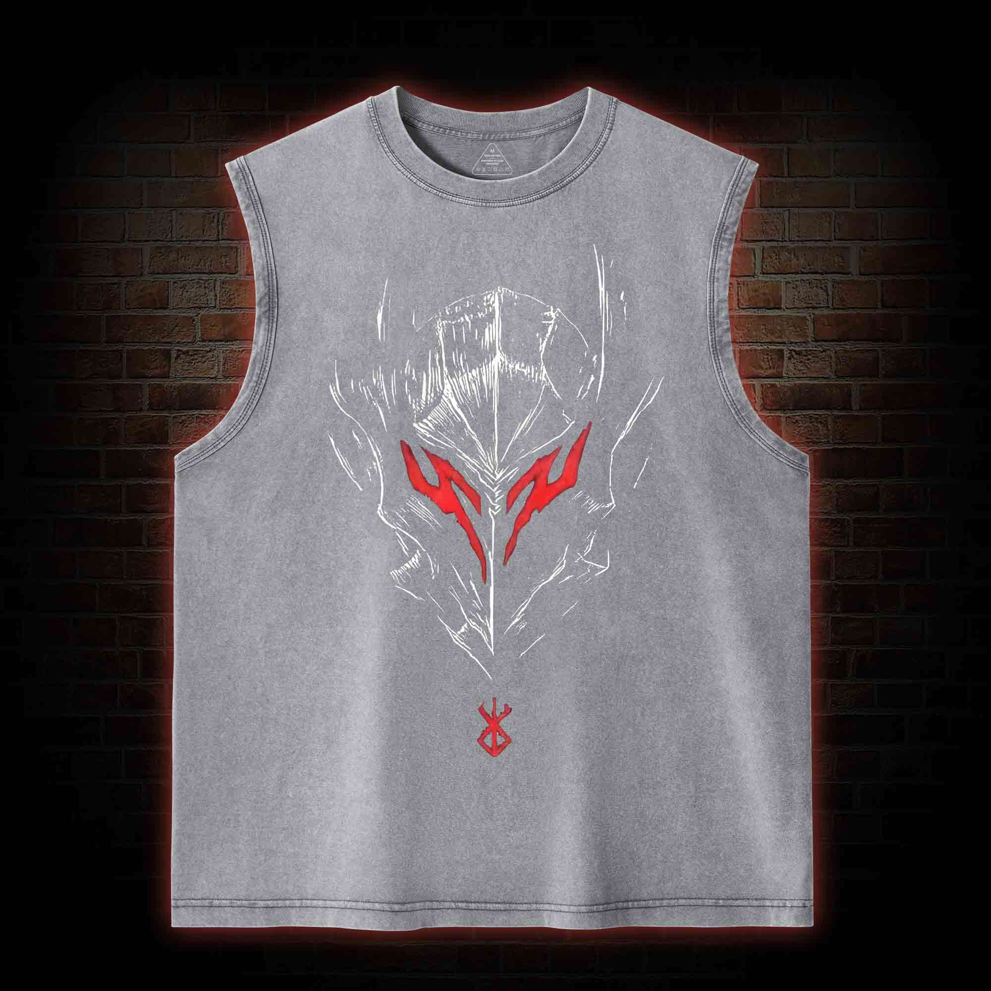 Berserker Mask Washed Tank Top
