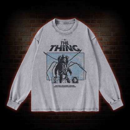 Man Is The Warmest Place To Hide Washed Long-Sleeve T-shirt