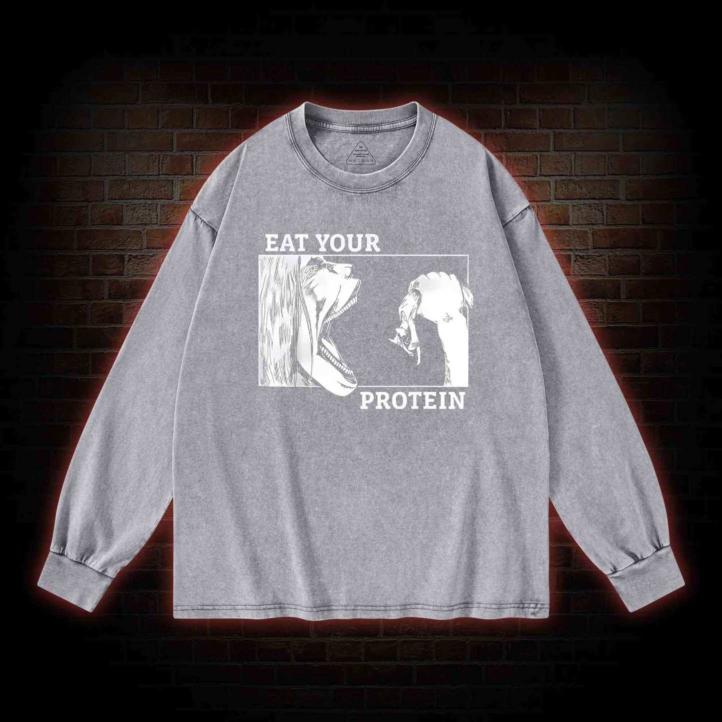 Eat Your Protein Washed Long-Sleeve T-shirt
