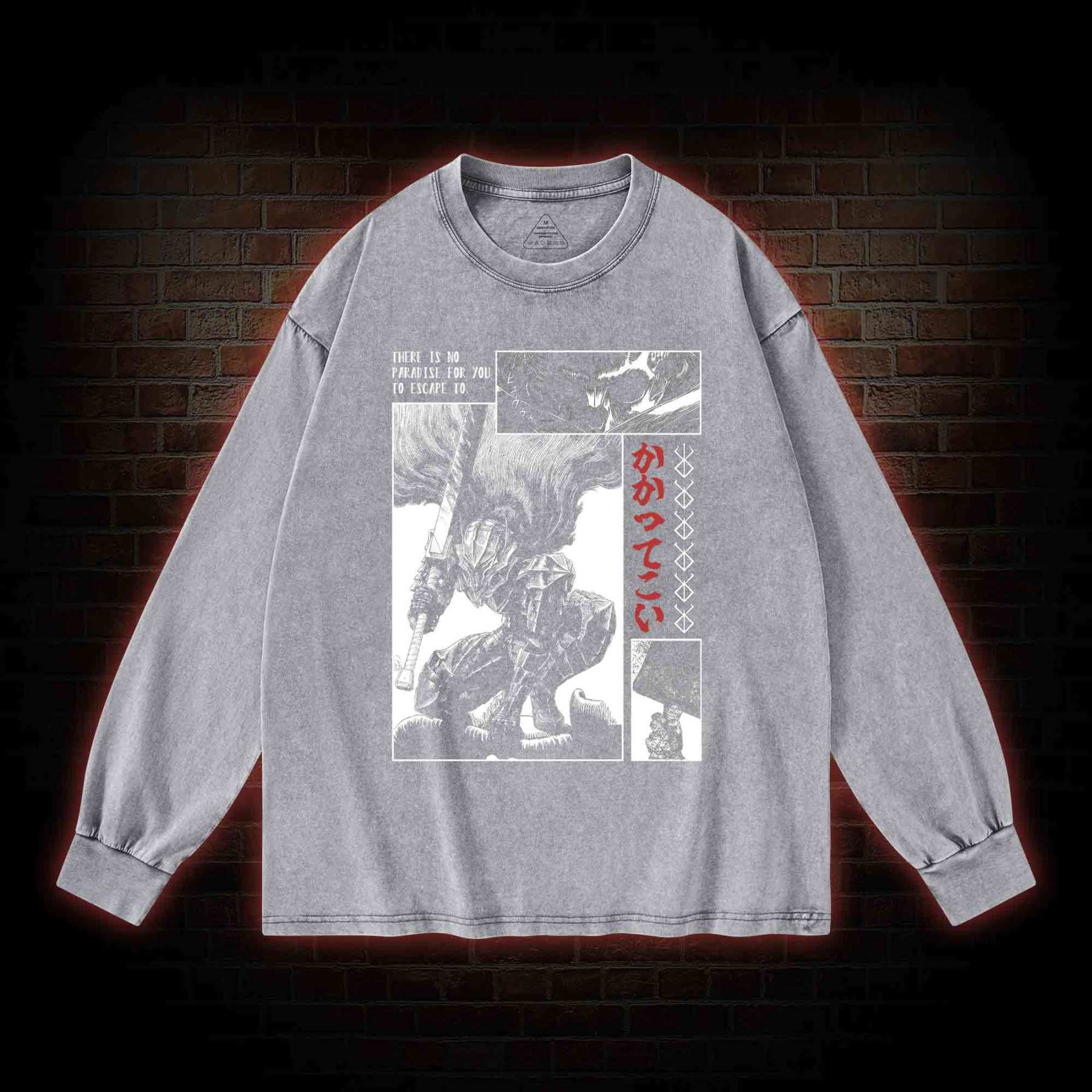 Berserk Guts Washed Long-Sleeve T-shirt
