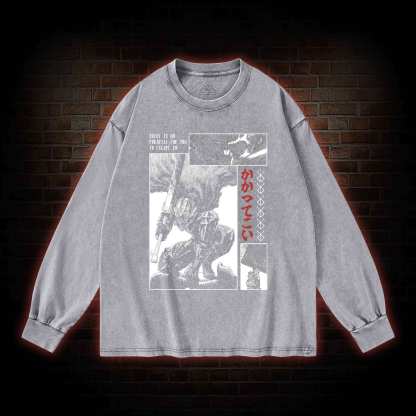 Berserk Guts Washed Long-Sleeve T-shirt