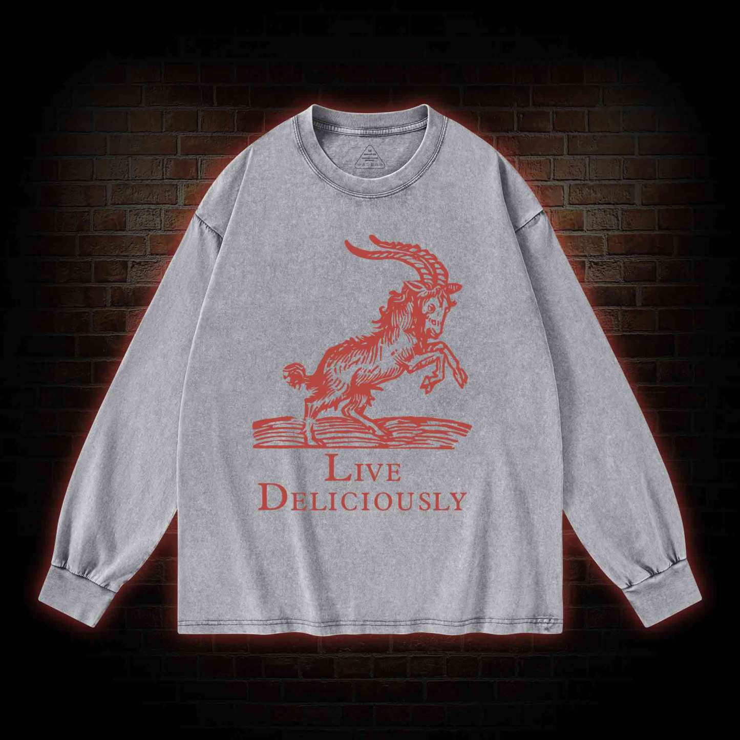 Live Deliciously Washed Long-Sleeve T-shirt