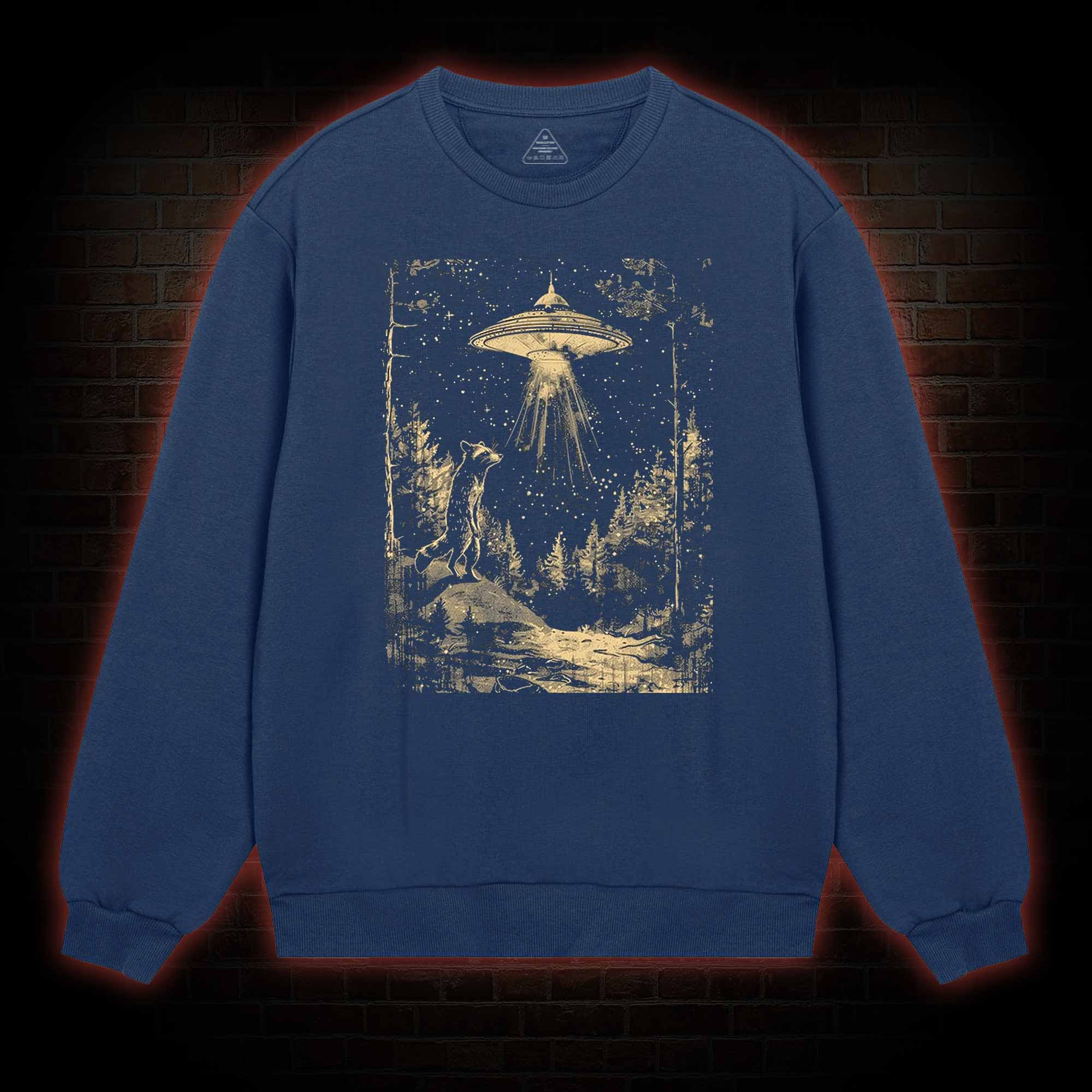  UFO and Raccoons Sweatshirt