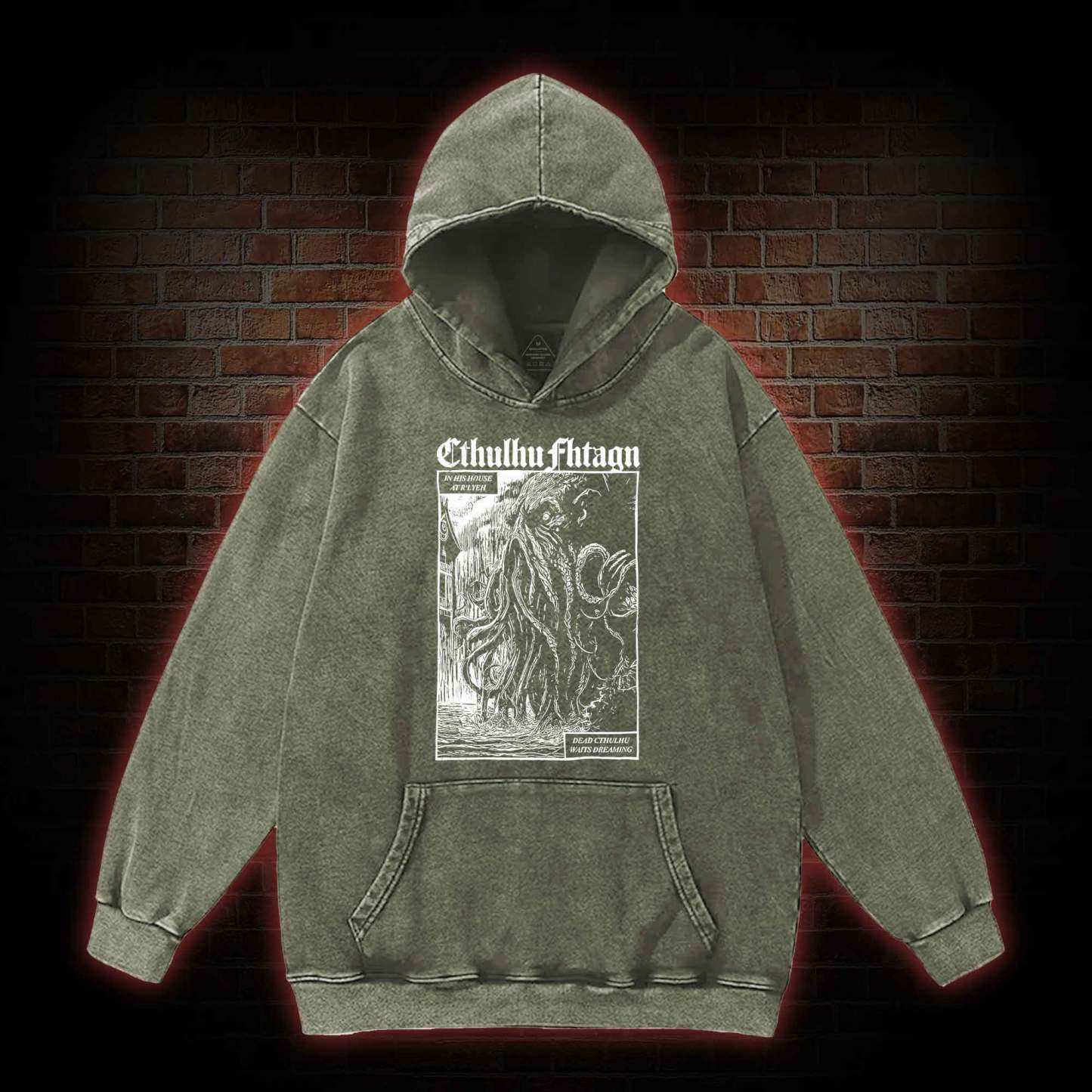 Cthulhu Fhtagn Washed Hoodie